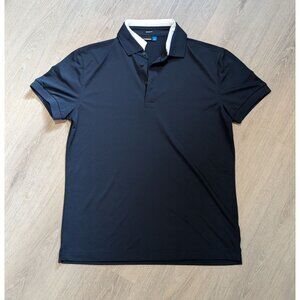 J.Lindeberg Classic Navy and White Collar Polo